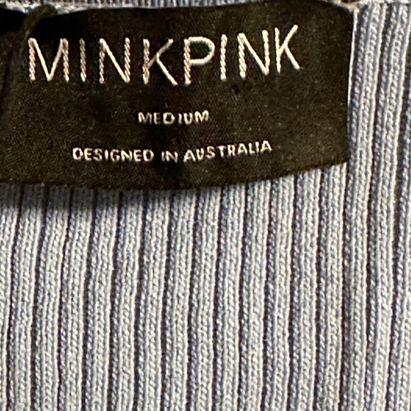 NWT - Minkpink cropped twist front knit top. Size medium - Picture 3 of 8